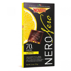 Novi Nero - włoska czekolada z cytryną i imbirem 75g