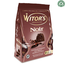 Witor’s Praline Noir - praliny w ciemnej czekoladzie z nadzieniem kakaowym i ziarnami kakao 250g