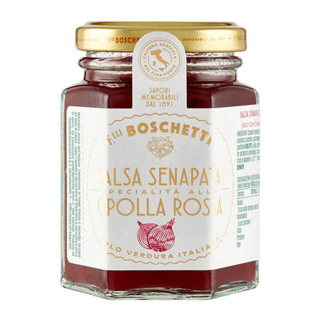 Boschetti Salsa - włoski sos musztardowy z czerwoną cebulą do serów i wędlin 130g