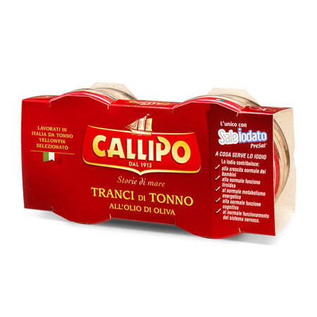 Callipo Tranci di Tonno all' Olio - kawałki tuńczyka w oliwie z oliwek 2x70g