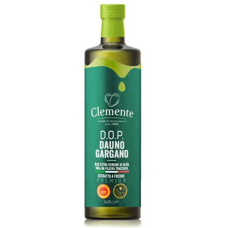 Clemente Olio Dauno Gargano DOP - niefiltrowana oliwa z oliwek extra vergine 100% Italiano 750ml