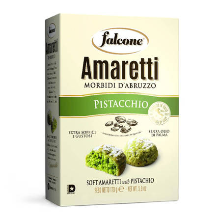Falcone Amaretti Pistacchio - miękkie ciasteczka pistacjowe 170g