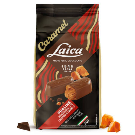 Laica Praline Caramello - włoskie praliny z mlecznej czekolady z nadzieniem karmelowym 90g