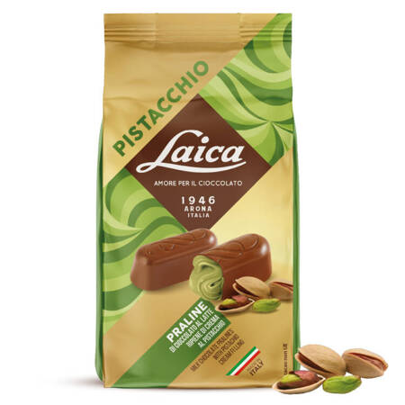 Laica Praline Pistacchio - włoskie pralinki z mlecznej czekolady z nadzieniem pistacjowym 90g