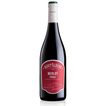 Mont'Albano Merlot Friuli Grave DOC biologico czerwone wino półwytrawne