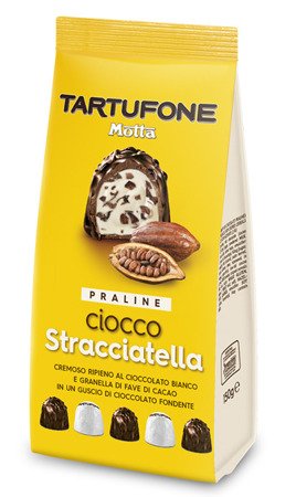 Motta Tartufone Straciatella - pralinki czekoladowe z nadzieniem stracciatella i ziarnami kakao 150g