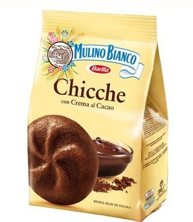 Mulino Bianco Chicche Cacao - ciastka z nadzieniem kakaowym 200g