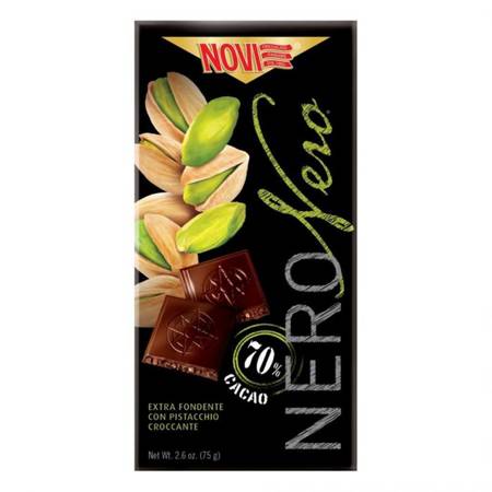 Novi Nero - czekolada gorzka z kawałkami pistacji 75g