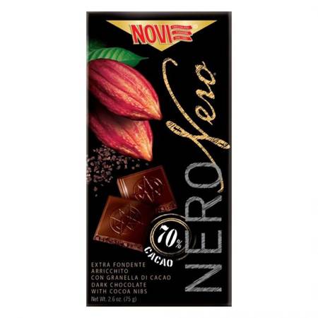 Novi Nero - włoska czekolada z ziarnami kakao 75g