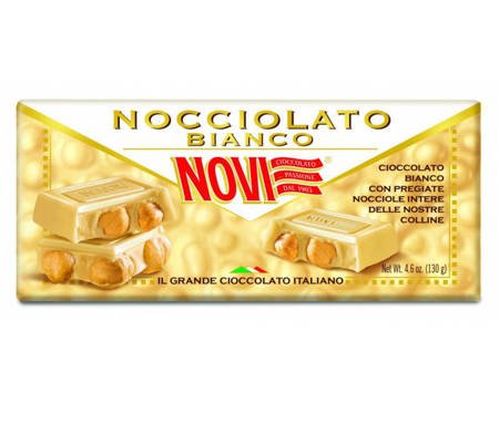 Novi Nocciolato Bianco - biała czekolada z całymi orzechami 130g