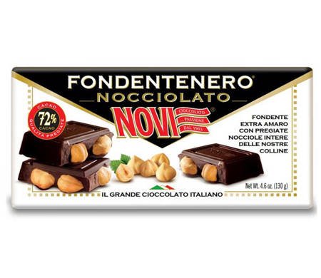 Novi Nocciolato Fondentenero - extra gorzka czekolada z całymi orzechami 130g