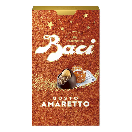 Perugina Baci Amaretto - włoskie pralinki o smaku ciasteczek Amaretto z orzechem laskowym 150g