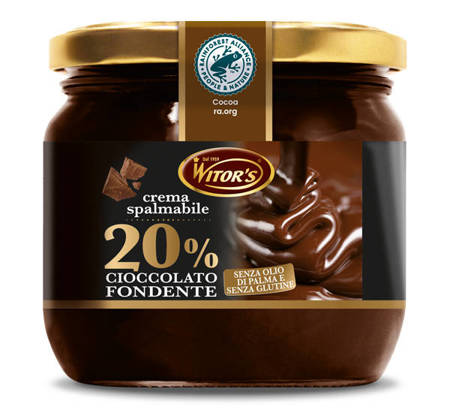 Witor’s Crema Fondente - krem do smarowania z ciemnej czekolady 360g