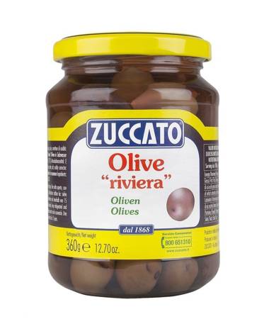 Zuccato Olive Riviera – oliwki Taggiasca z pestką 360g
