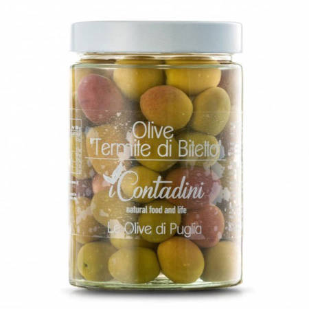 iContadini Olive Termite di Bitetto - apulijskie oliwki z pestką 550g
